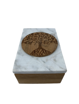 Kartenbox Marmor Lebensbaum